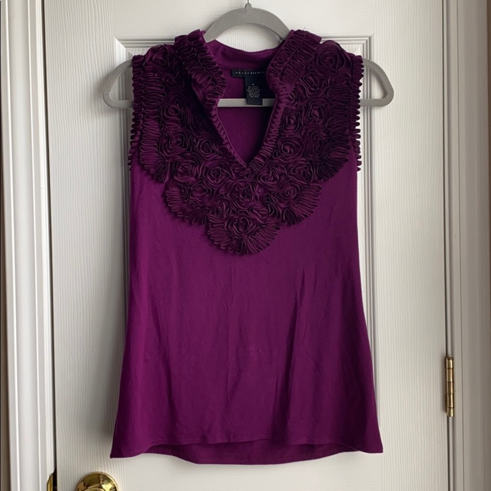Medium Sized Plum Colored Detailed Blouse